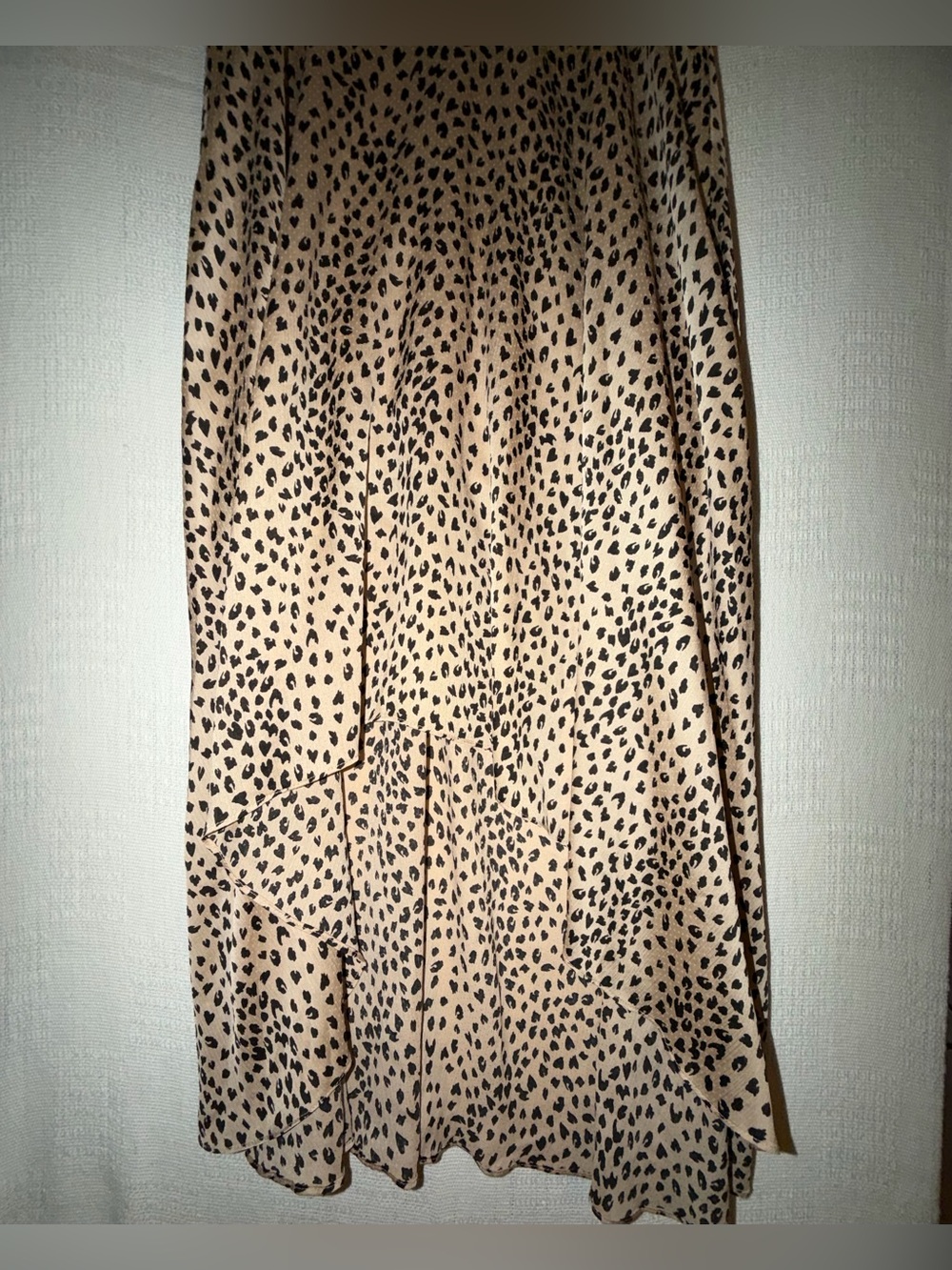 Fall Flowy Animal Print Midi high low dress Size 6 Cottagecore - Picture 4 of 12